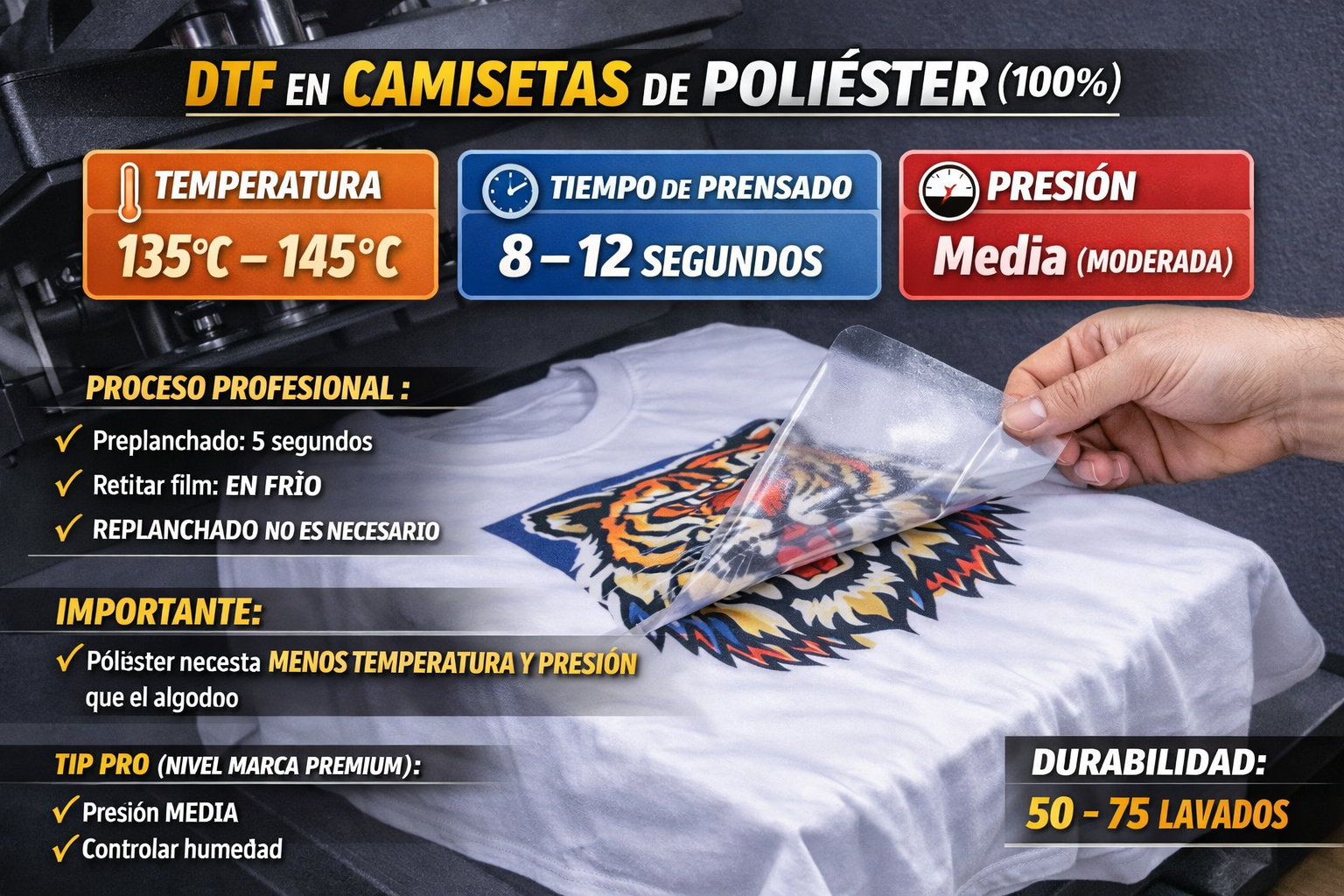 DTF EN CAMISETAS DE POLIÉSTER